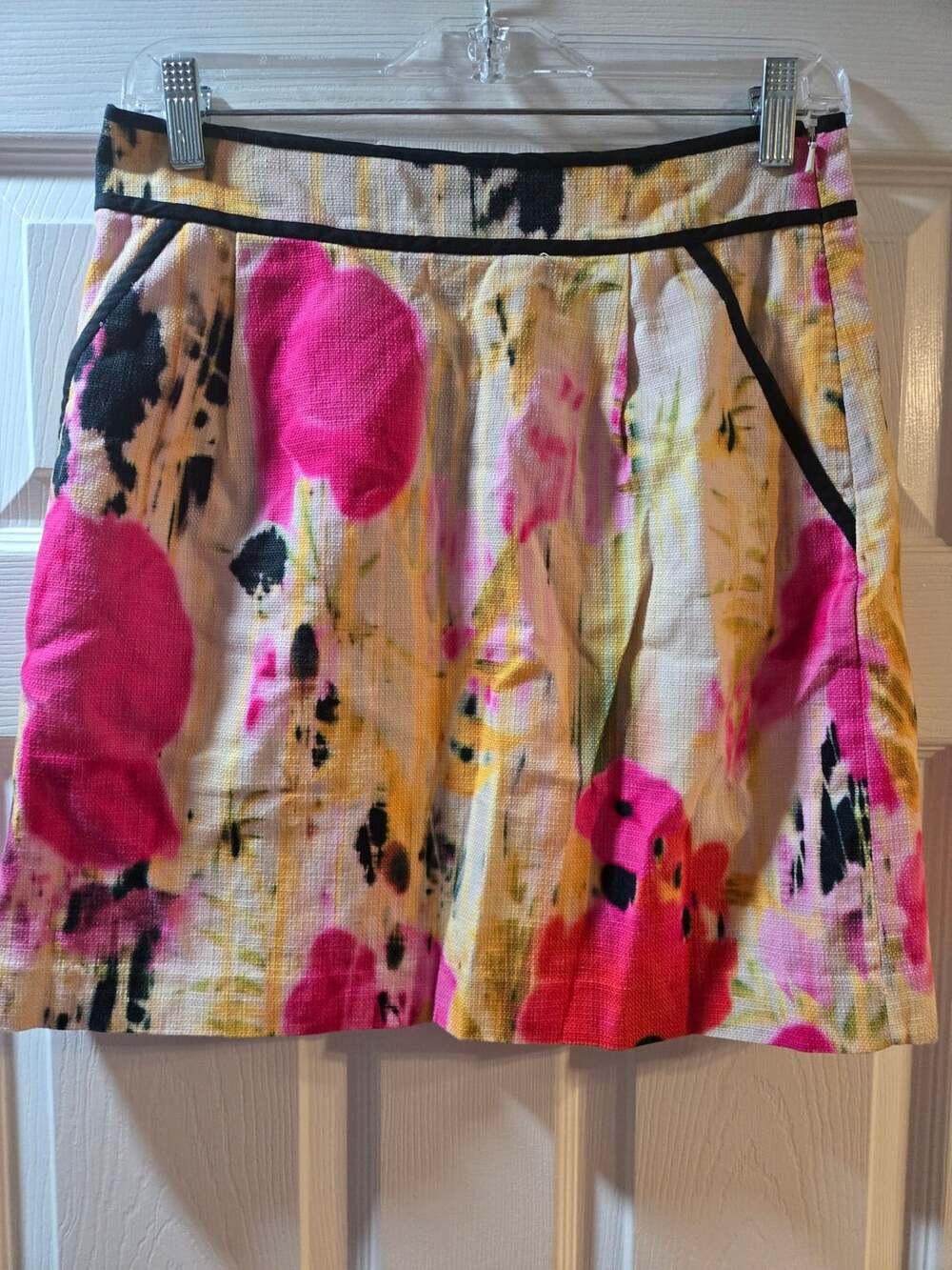 Tabitha Rain Poppy Watercolor Skirt Size 4 Multi Floral Cotton Mini